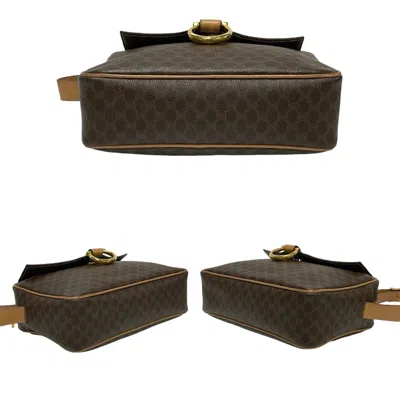 Pre-owned Celine Classic Brown Leather Pvc Pochette Shoulder Bag ()