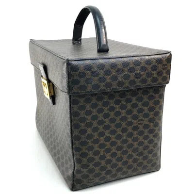 Pre-owned Celine Dark Brown Pvc Leather Handbag Vanity Bag ()