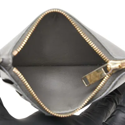 Pre-owned Celine Gray Leather Coin Purse/coin Case ()