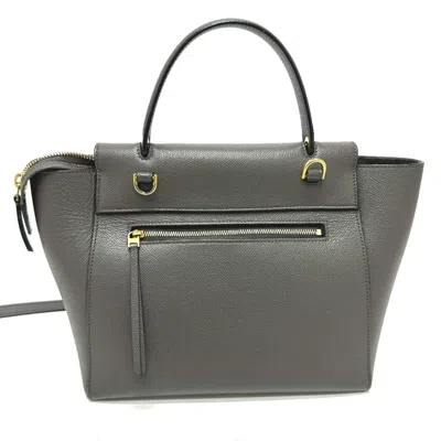 Pre-owned Celine Gray Leather Handbag Shoulder Bag ()
