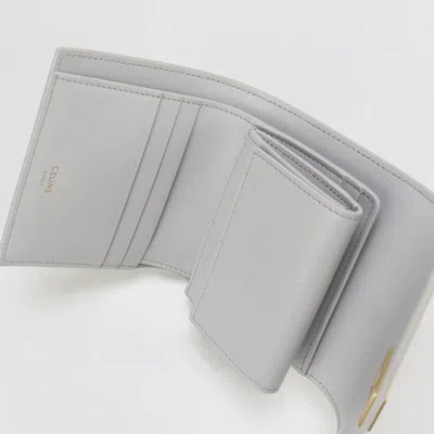 Pre-owned Celine Gray Leather Wallet (tri-fold) ()