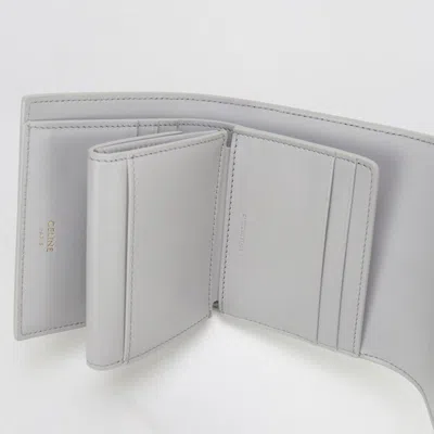 Pre-owned Celine Gray Leather Wallet (tri-fold) ()