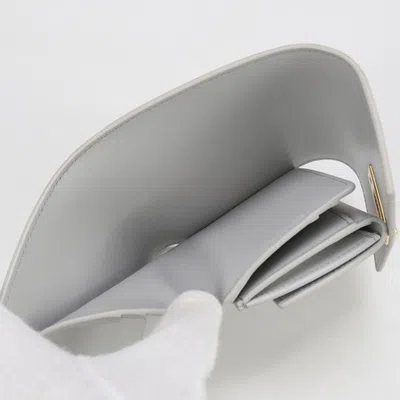 Pre-owned Celine Gray Leather Wallet (tri-fold) ()
