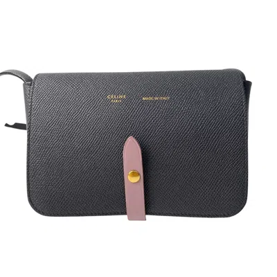 Pre-owned Celine Gray Pink Leather Pochette Shoulder Bag () In Multi