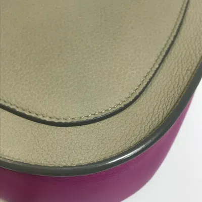 Pre-owned Celine Gray Purple Leather Shoulder Bag ()