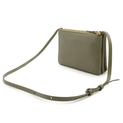 Pre-owned Celine Grayish Leather Pochette Shoulder Bag ()