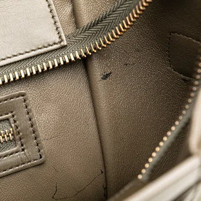 Pre-owned Celine Green Khaki Leather Handbag Tote Bag () In Multi