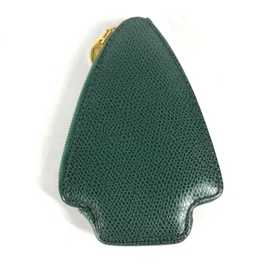 Pre-owned Celine Green Leather Coin Purse/coin Case ()