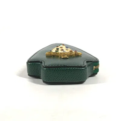 Pre-owned Celine Green Leather Coin Purse/coin Case ()