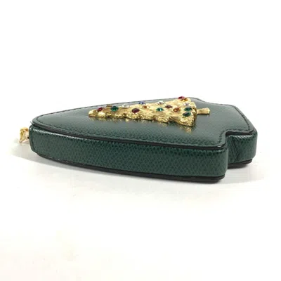 Pre-owned Celine Green Leather Coin Purse/coin Case ()