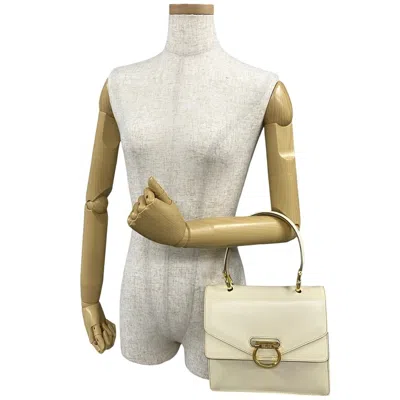 Pre-owned Celine Ivory White Leather Handbag Tote Bag ()