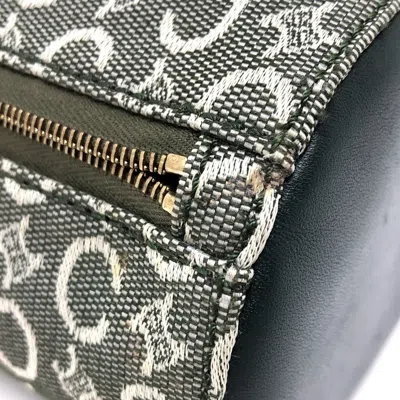 Pre-owned Celine Khaki Canvas Pouch Vanity Bag () In Brown