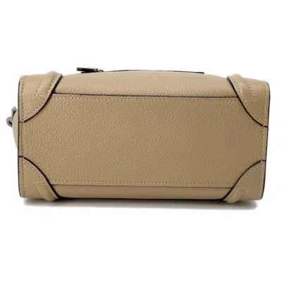 Pre-owned Celine Luggage Beige Leather Handbag Shoulder Bag () In Sand