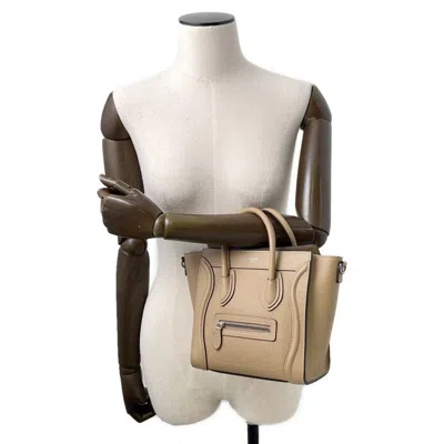 Pre-owned Celine Luggage Beige Leather Handbag Shoulder Bag () In Sand