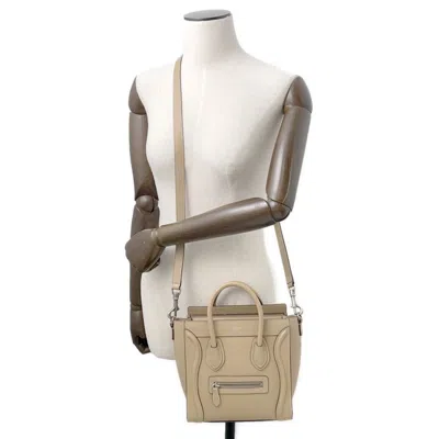 Pre-owned Celine Luggage Beige Leather Handbag Shoulder Bag () In Sand