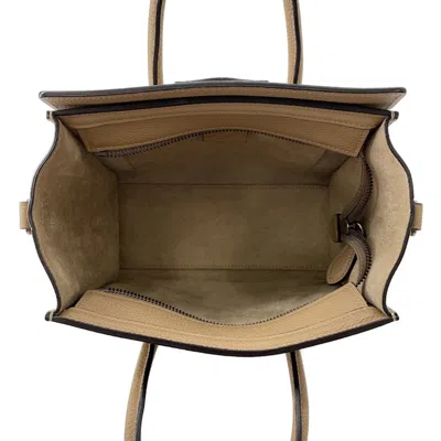 Pre-owned Celine Luggage Beige Leather Handbag Shoulder Bag () In Sand