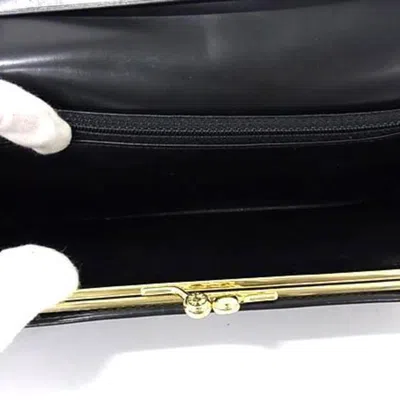 Pre-owned Celine Macadam Black Brown Pvc Leather Long Wallet (bi-fold) () In Multi