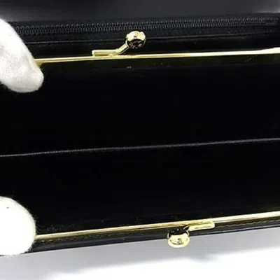 Pre-owned Celine Macadam Black Brown Pvc Leather Long Wallet (bi-fold) () In Multi