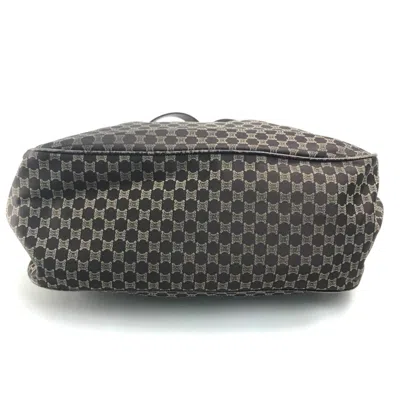 Pre-owned Celine Macadam Brown Canvas Leather Shoulder Bag Tote Bag ()