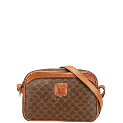 Pre-owned Celine Macadam Brown Leather Shoulder Bag ()