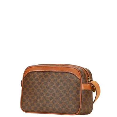 Pre-owned Celine Macadam Brown Leather Shoulder Bag ()