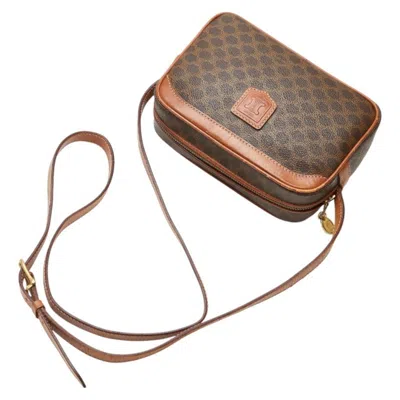 Pre-owned Celine Macadam Brown Leather Shoulder Bag ()