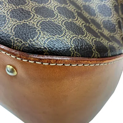 Pre-owned Celine Macadam Brown Pvc Leather Backpack ()