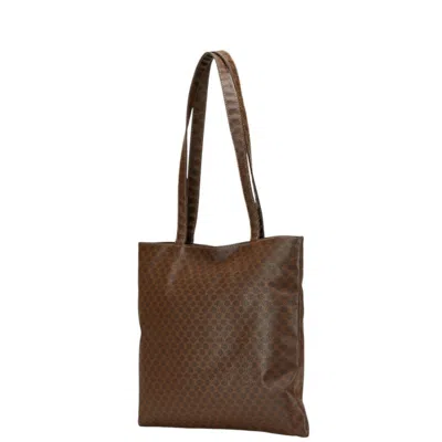 Pre-owned Celine Macadam Brown Pvc Leather Shoulder Bag Tote Bag ()