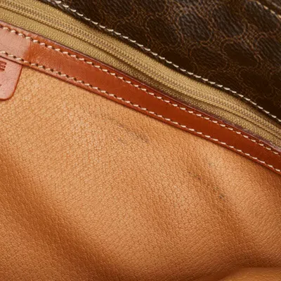 Pre-owned Celine Macadam Brown Pvc Leather Shoulder Bag Tote Bag ()