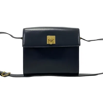 Pre-owned Celine Navy Leather Pochette Shoulder Bag () In Blue