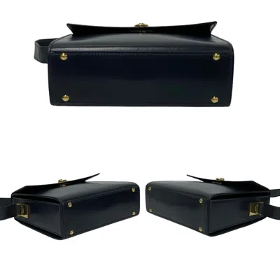 Pre-owned Celine Navy Leather Pochette Shoulder Bag () In Blue