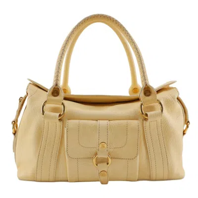 Pre-owned Celine Off-white Leather Boston Bag Tote Bag ()