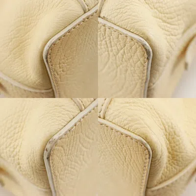 Pre-owned Celine Off-white Leather Boston Bag Tote Bag ()