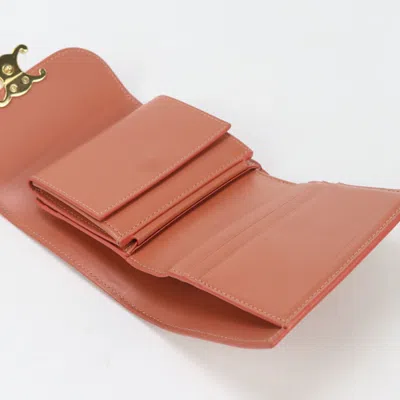 Pre-owned Celine Pink Leather Wallet (tri-fold) ()