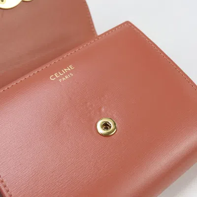 Pre-owned Celine Pink Leather Wallet (tri-fold) ()