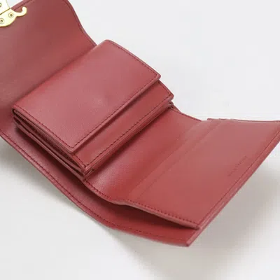 Pre-owned Celine Pink Leather Wallet (tri-fold) ()
