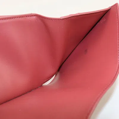 Pre-owned Celine Pink Leather Wallet (tri-fold) ()