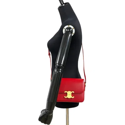 Pre-owned Celine Red Color Leather Pvc Pochette Shoulder Bag ()