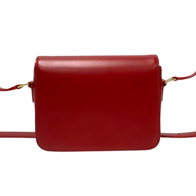 Pre-owned Celine Red Color Leather Pochette Shoulder Bag ()