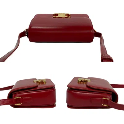 Pre-owned Celine Red Color Leather Pvc Pochette Shoulder Bag ()