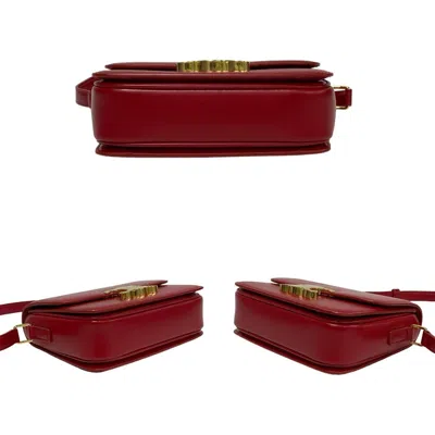 Pre-owned Celine Red Color Leather Pvc Pochette Shoulder Bag ()