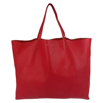 Pre-owned Celine Red Color Leather Shoulder Bag Tote Bag ()