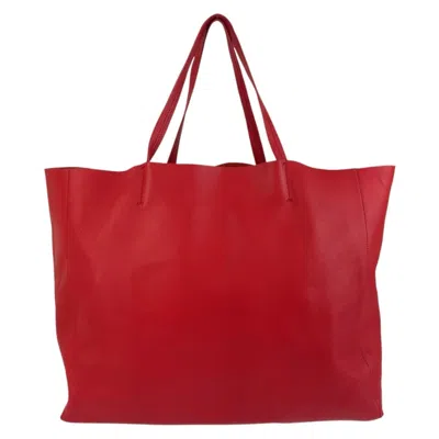 Pre-owned Celine Red Color Leather Shoulder Bag Tote Bag ()