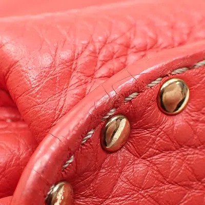 Pre-owned Celine Red Color Leather Tote Bag ()
