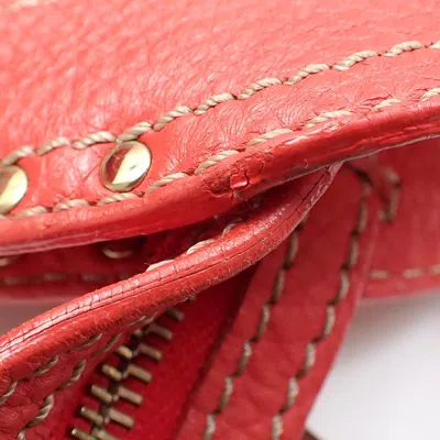 Pre-owned Celine Red Color Leather Tote Bag ()