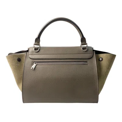 Pre-owned Celine Trapeze Beige Leather Handbag Shoulder Bag () In Sand