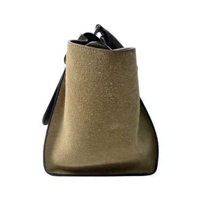 Pre-owned Celine Trapeze Beige Leather Handbag Shoulder Bag () In Sand