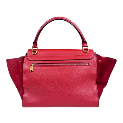 Pre-owned Celine Trapeze Red Color Leather Shoulder Bag ()