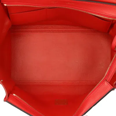 Pre-owned Celine Trapeze Red Color Leather Shoulder Bag ()