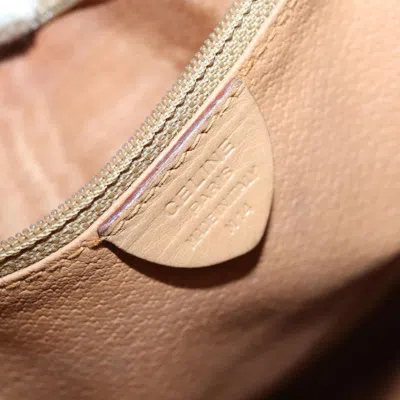 Pre-owned Celine Vintage Drawstring Flap Backpack Macadam Coated Canvas Brown Canvas Backpack Bag ()